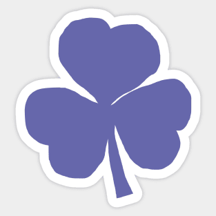 Shamrock in Very Peri Periwinkle Blue St Patricks Day Sticker